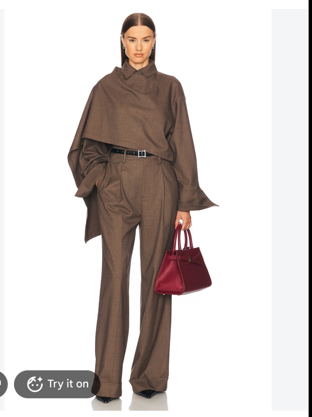 Helsa: The Left Bank Layered Shirt and Pant in Cocoa Melange